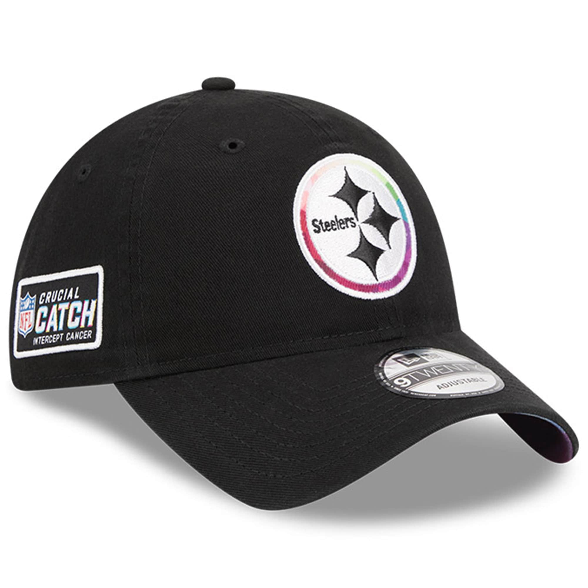 Pittsburgh Steelers Men's Black 2023 Crucial Catch 9TWENTY Adjustable Hat