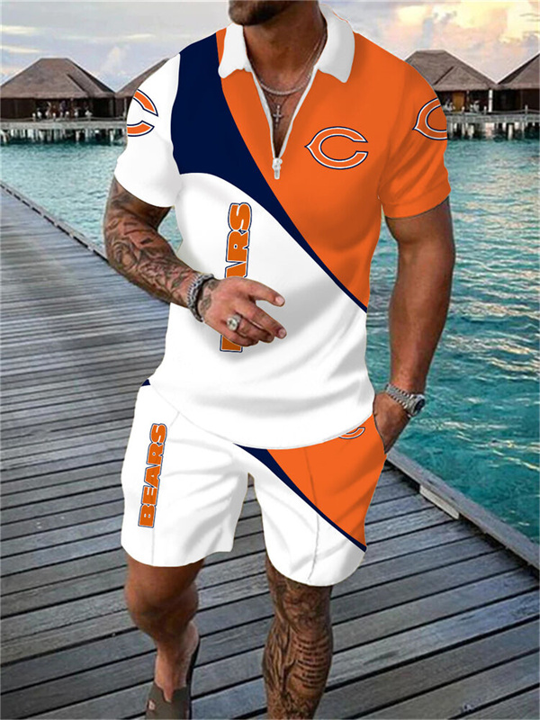 Chicago Bears Limited Edition Polo Shirt And Shorts Two-Piece Suits