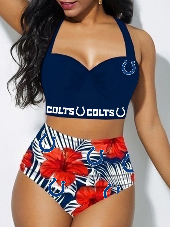 Indianapolis Colts Sexy Print Bikini Swimsuit