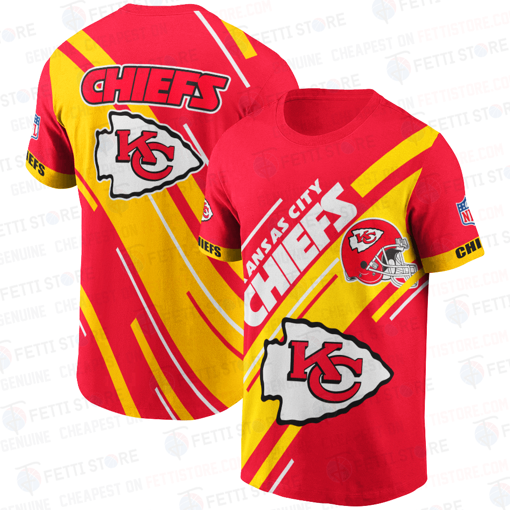 Kansas City Chiefs American Football Leauge Pattern 3D T-Shirt SH1 V2