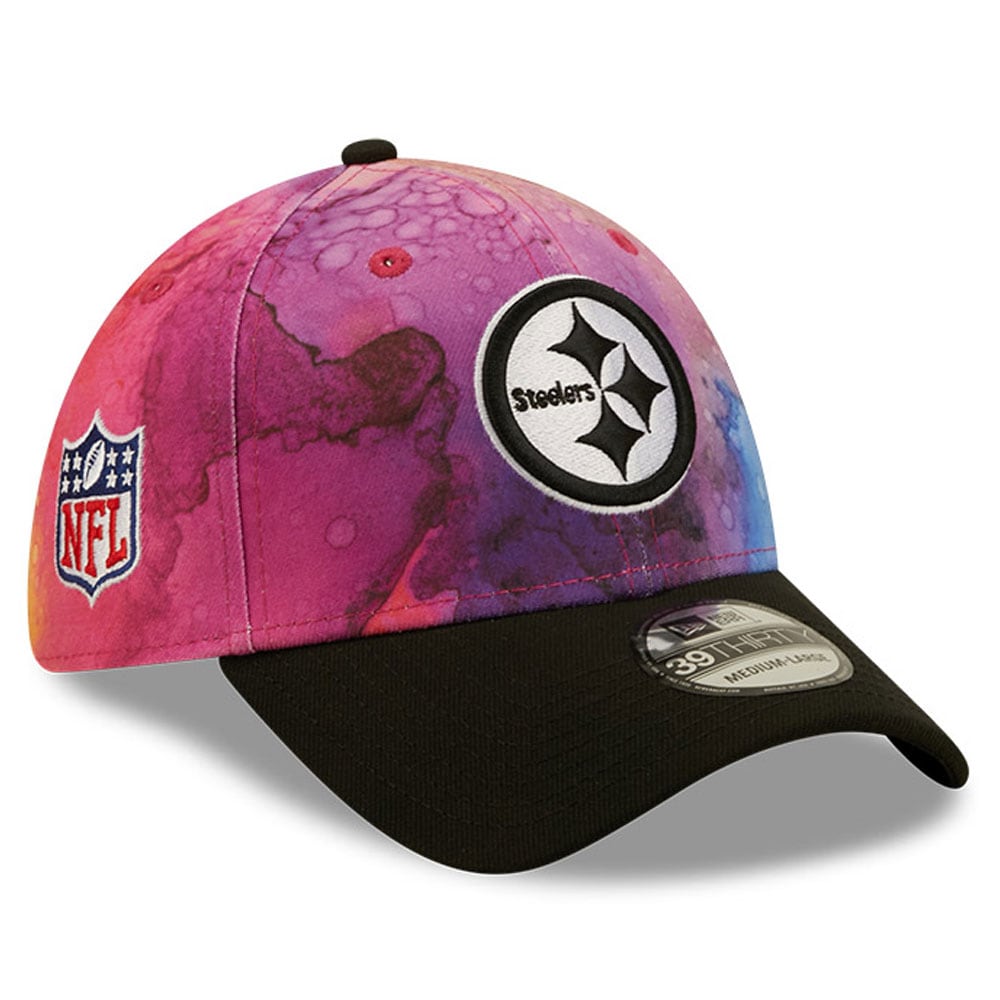 Pittsburgh Steelers Men's Pink/Black 2022 Crucial Catch 39THIRTY Flex Hat