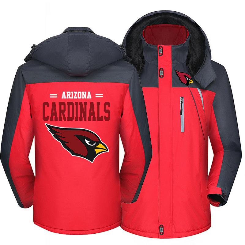 Arizona Cardinals Warm Hoodie Fleece Coat Winter Jacket Coat Ski Suit
