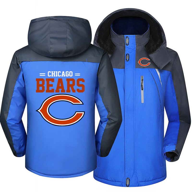 Chicago Bears Warm Hoodie Fleece Coat Winter Jacket Coat Ski Suit