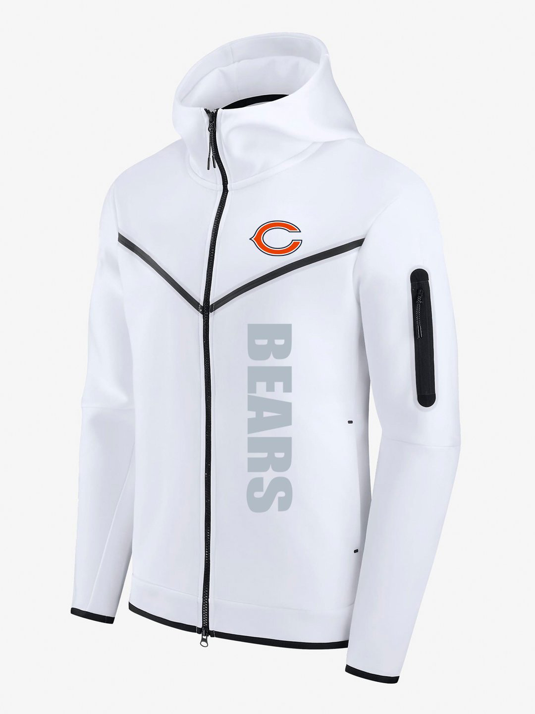 Chicago Bears White Diamond Full-Zip Jacket