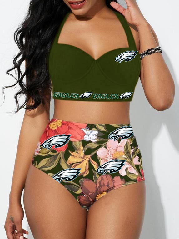 Philadelphia Eagles Sexy Print Bikini Swimsuit