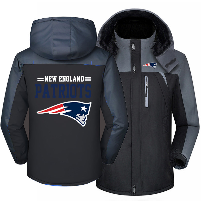 New England Patriots Warm Hoodie Fleece Coat Winter Jacket Coat Ski Suit