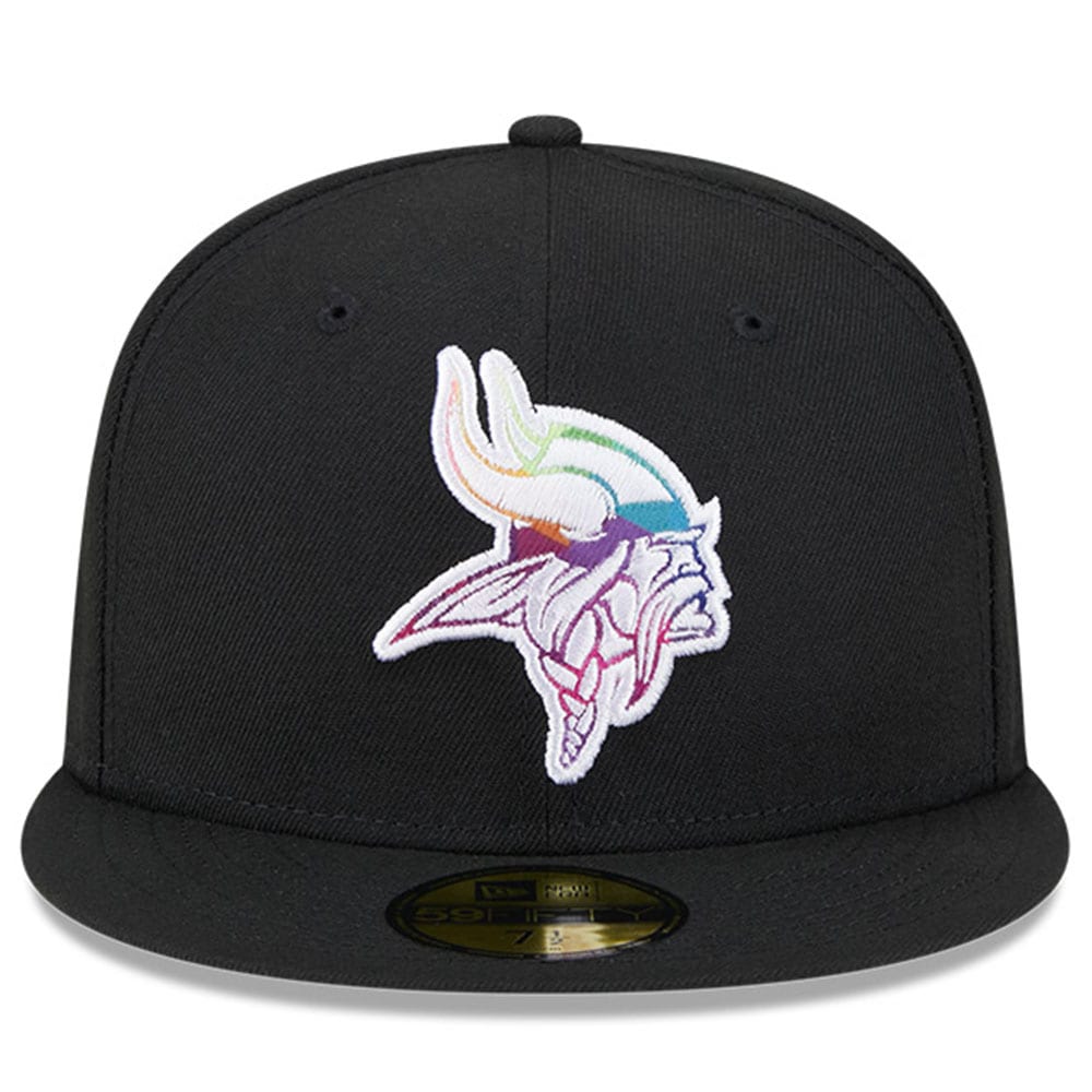 Minnesota Vikings Men's Black 2023 Crucial Catch 59FIFTY Fitted Hat