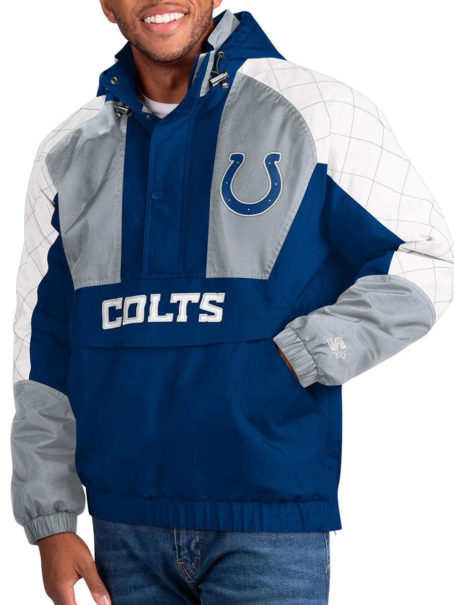 Indianapolis Colts Check Half-Snap Pullover Jacket