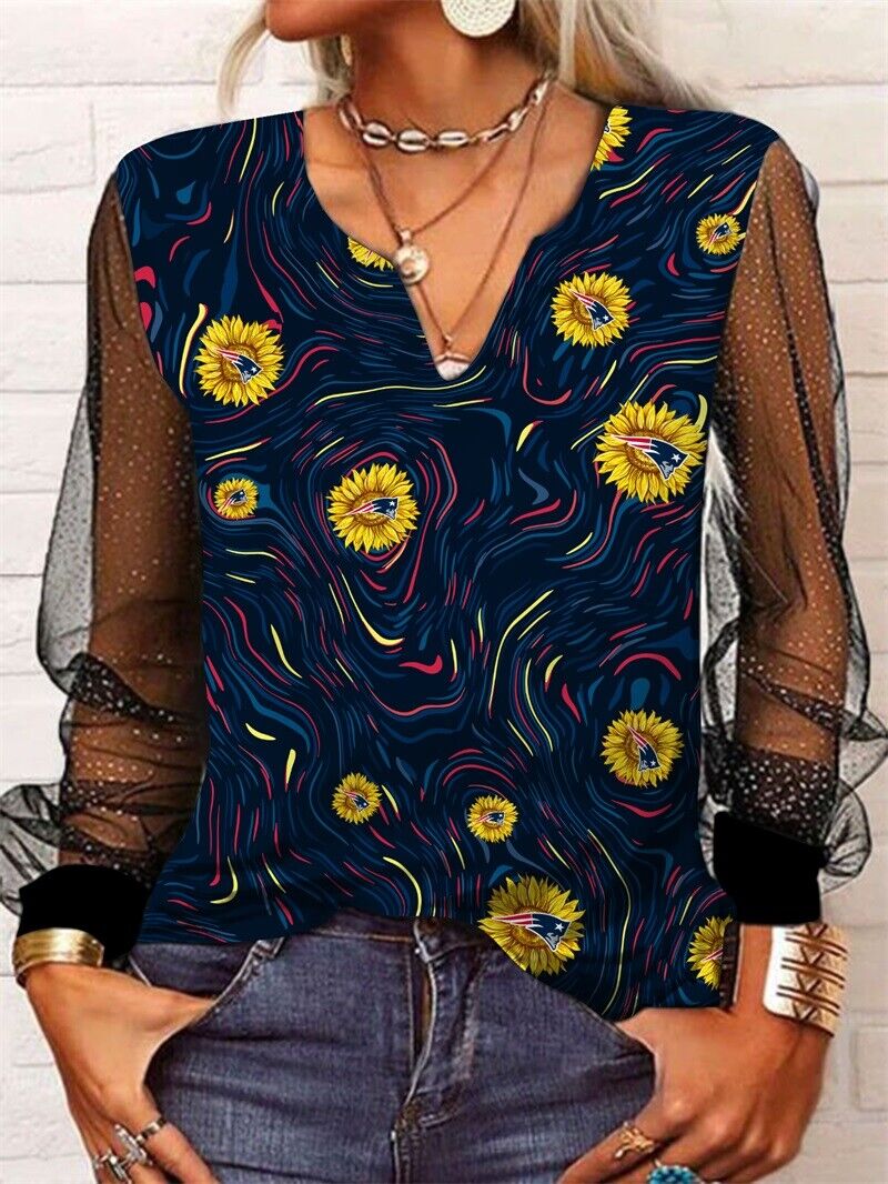Long Sleeve V-neck Lace Shirt