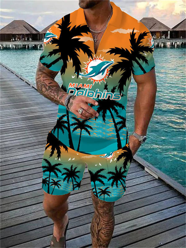 Miami Dolphins Limited Edition Polo Shirt And Shorts Two-Piece Suits