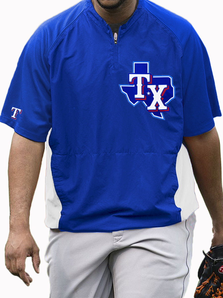 Texas Rangers MLB Men's Raglan Short Sleeve Sports Top