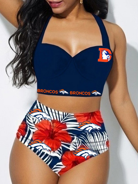 Denver Broncos Sexy Print Bikini Swimsuit