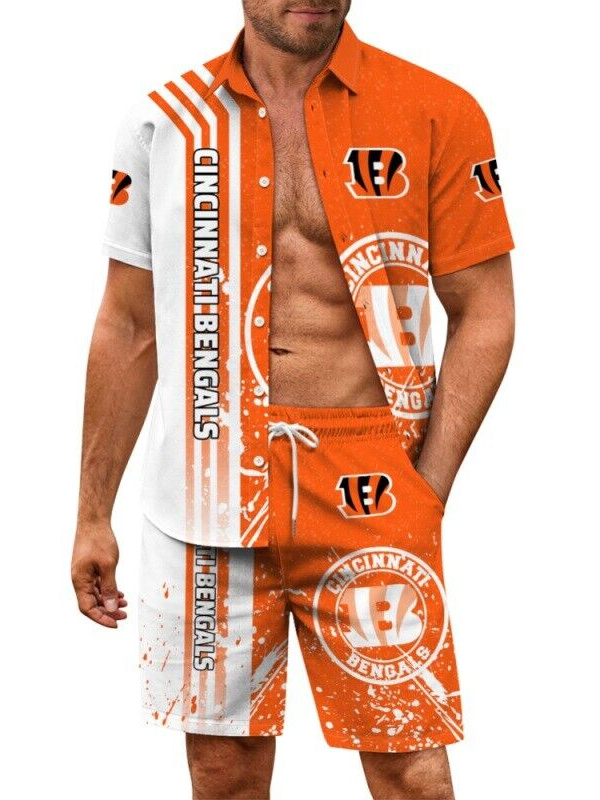 Cincinnati Bengals Limited Edition Hawaiian Shirt And Shorts Two-Piece Suits