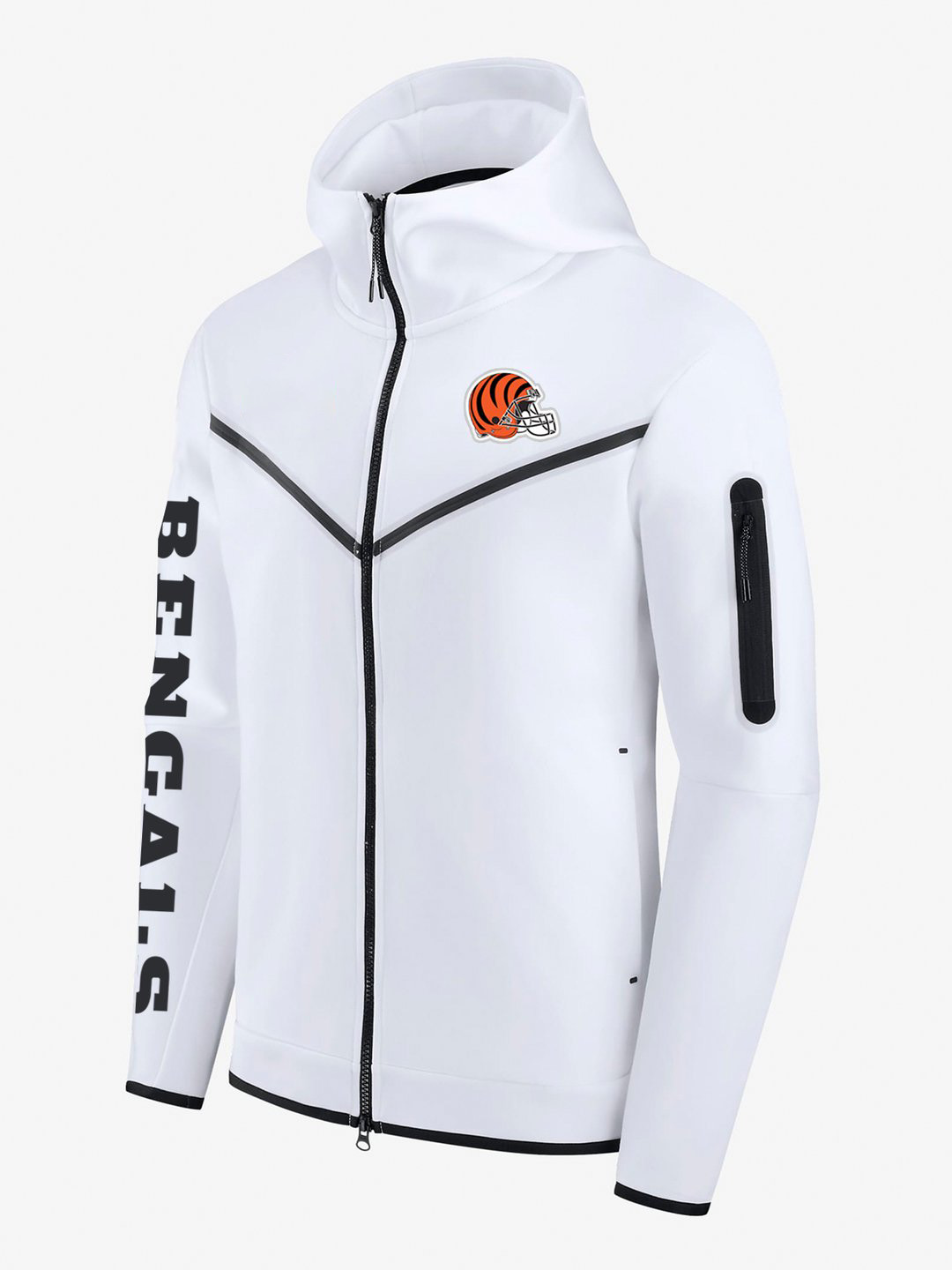 Cincinnati Bengals White Diamond Full-Zip Jacket