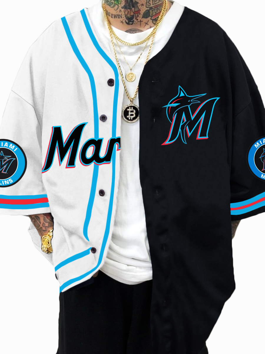 Miami Marlins MLB Men's Fashion Short Sleeve Jersey