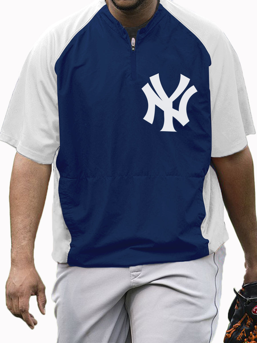 New York Yankees MLB Men's Raglan Short Sleeve Sports Top
