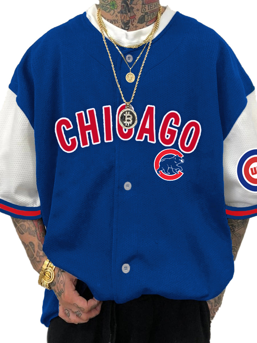 Chicago Cubs Fashion Men's Fashion Short Sleeve Jersey