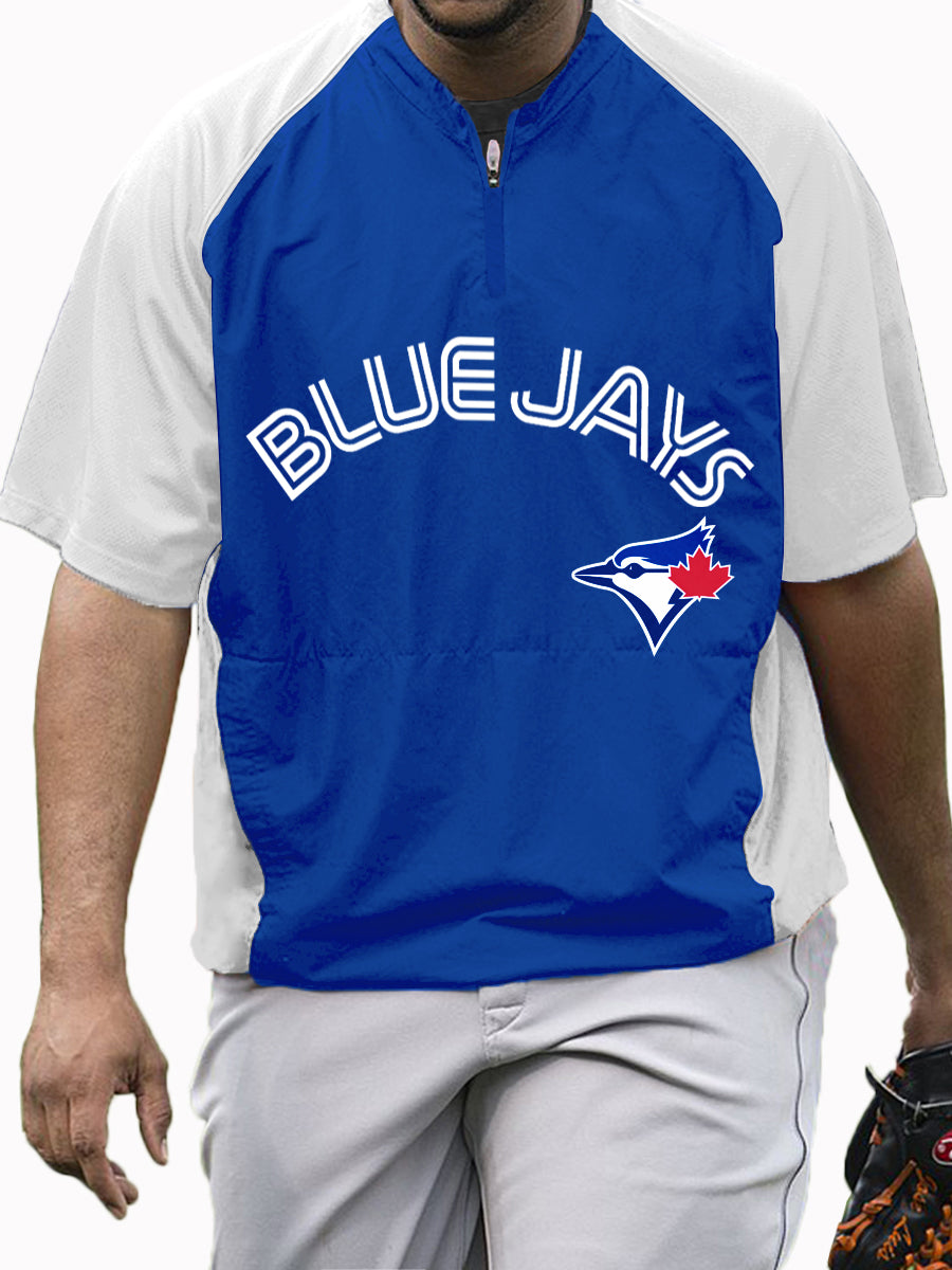 Toronto Blue Jays MLB Men's Raglan Short Sleeve Sports Top