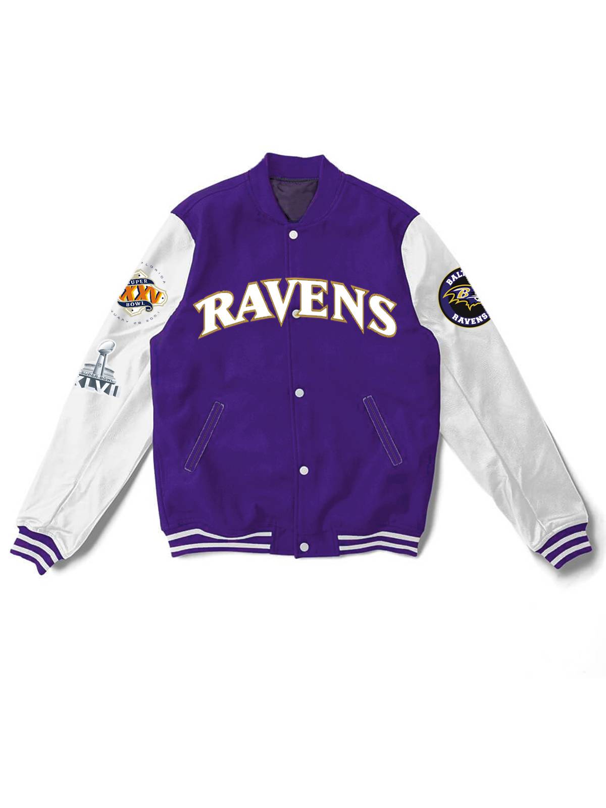 Baltimore Ravens Fashion Printed Varsity  Jacket