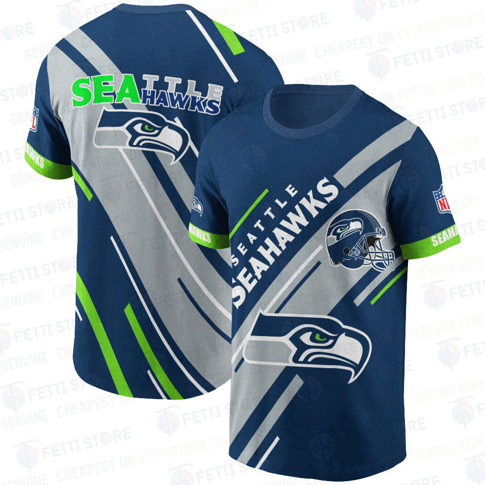 Seattle Seahawks American Football Leauge Pattern 3D T-Shirt SH1 V2