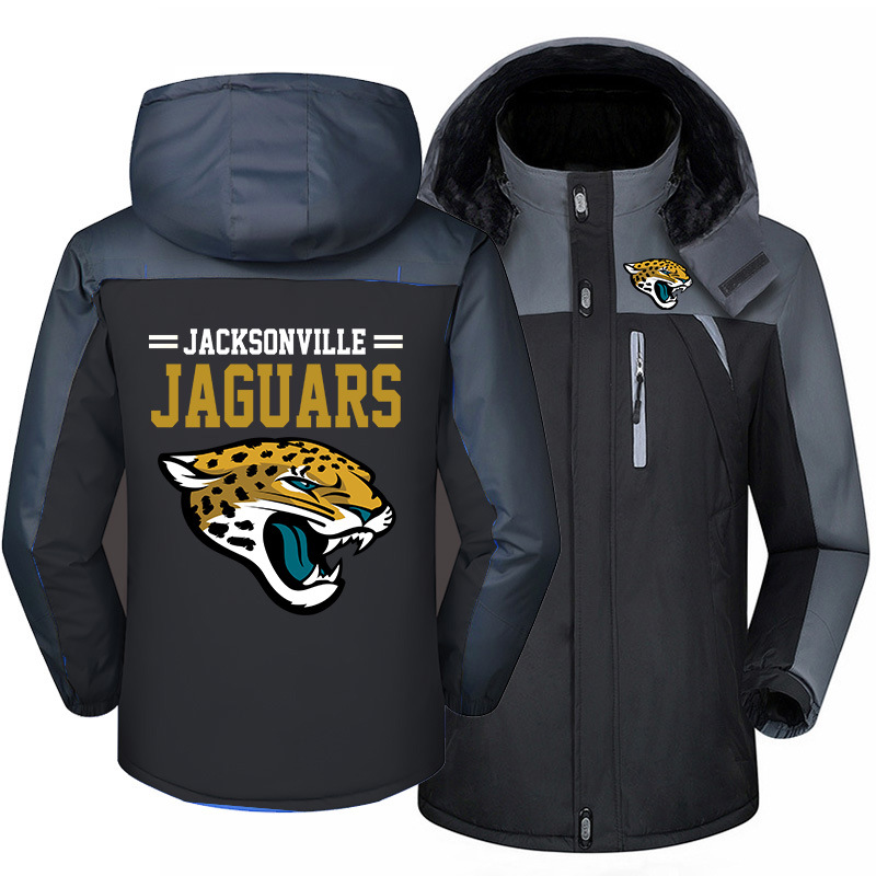Jacksonville Jaguars Warm Hoodie Fleece Coat Winter Jacket Coat Ski Suit