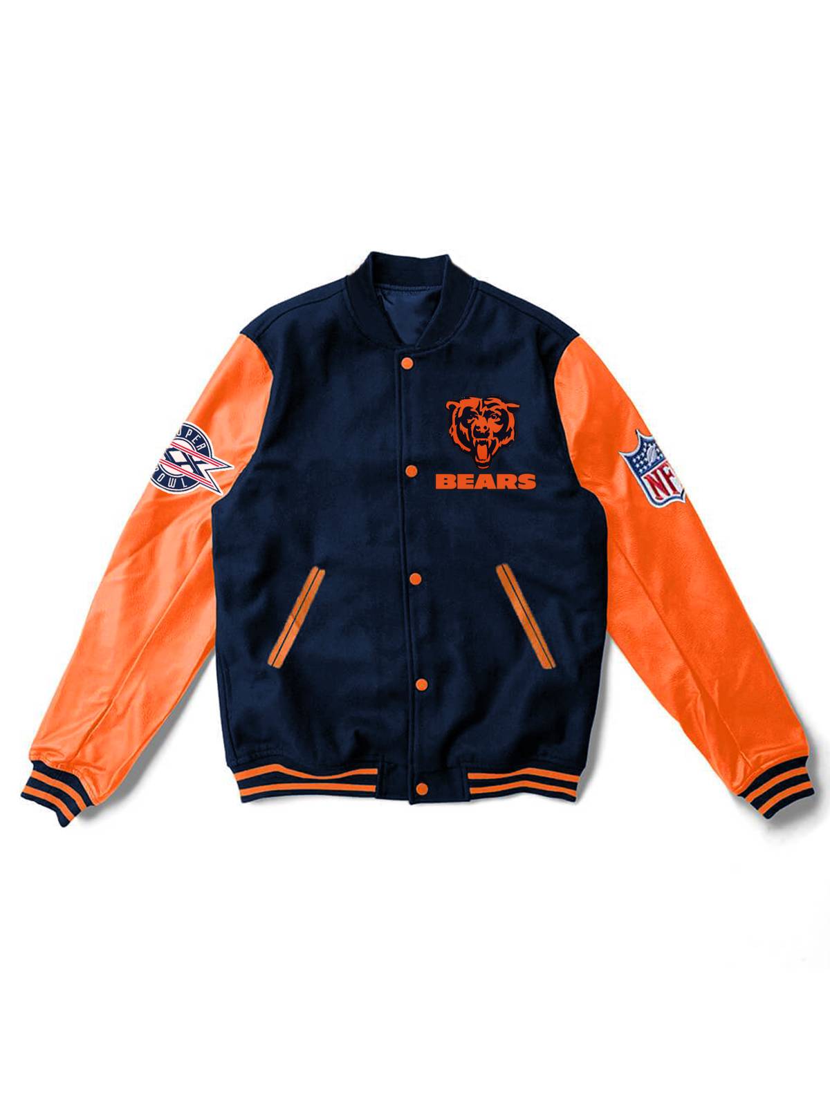 Chicago Bears Fashion Varsity Bomber Jacket