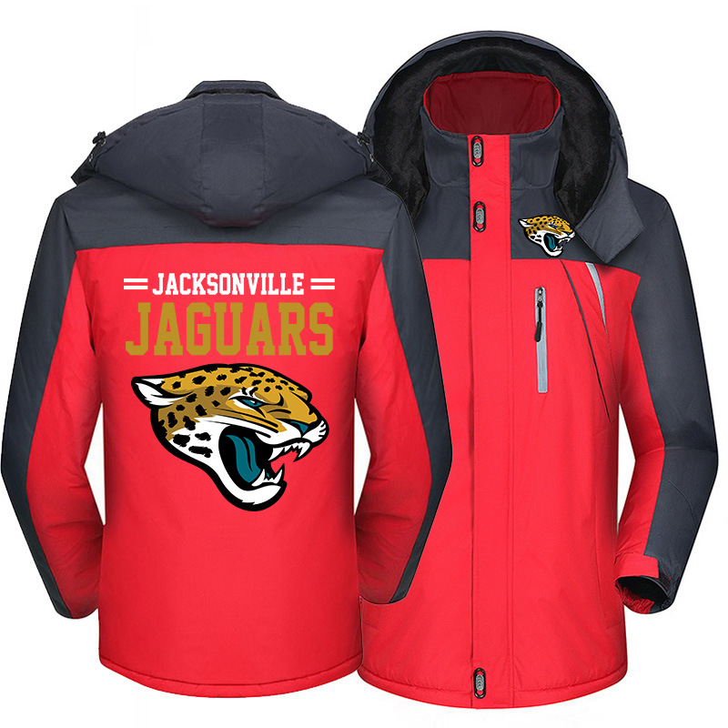 Jacksonville Jaguars Warm Hoodie Fleece Coat Winter Jacket Coat Ski Suit