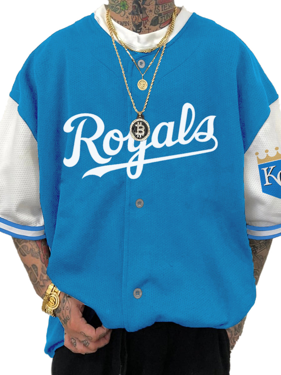 Kansas City Royals Fashion Men's Fashion Short Sleeve Jersey