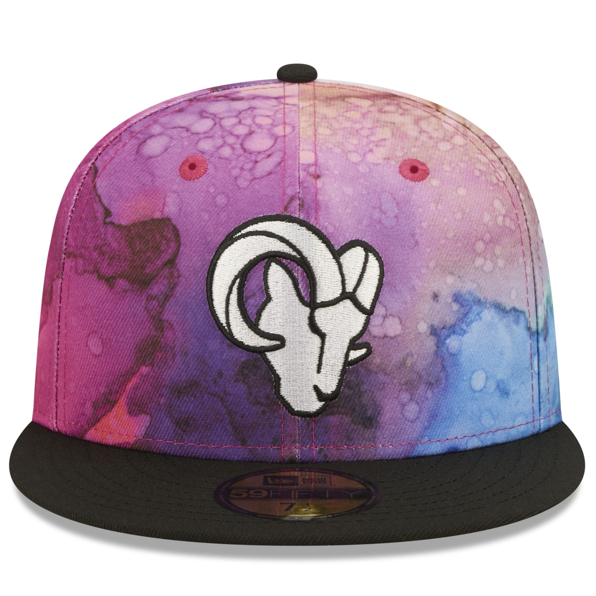 Los Angeles Rams Men's Pink/Black 2022 Crucial Catch 59FIFTY Fitted Hat