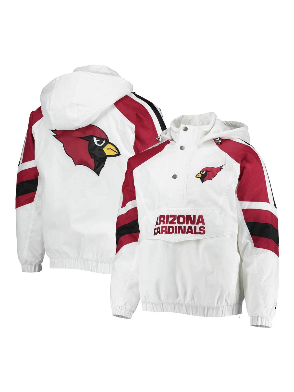 Arizona Cardinals Half-Snap Hoodie Jacket