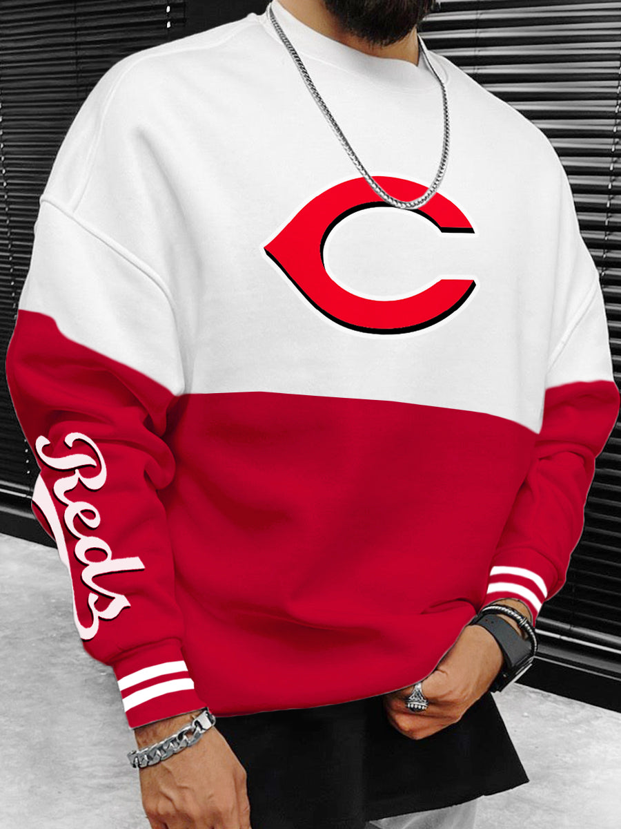 Cincinnati Reds MLB Men's Oversize Crewneck Sweatshirt
