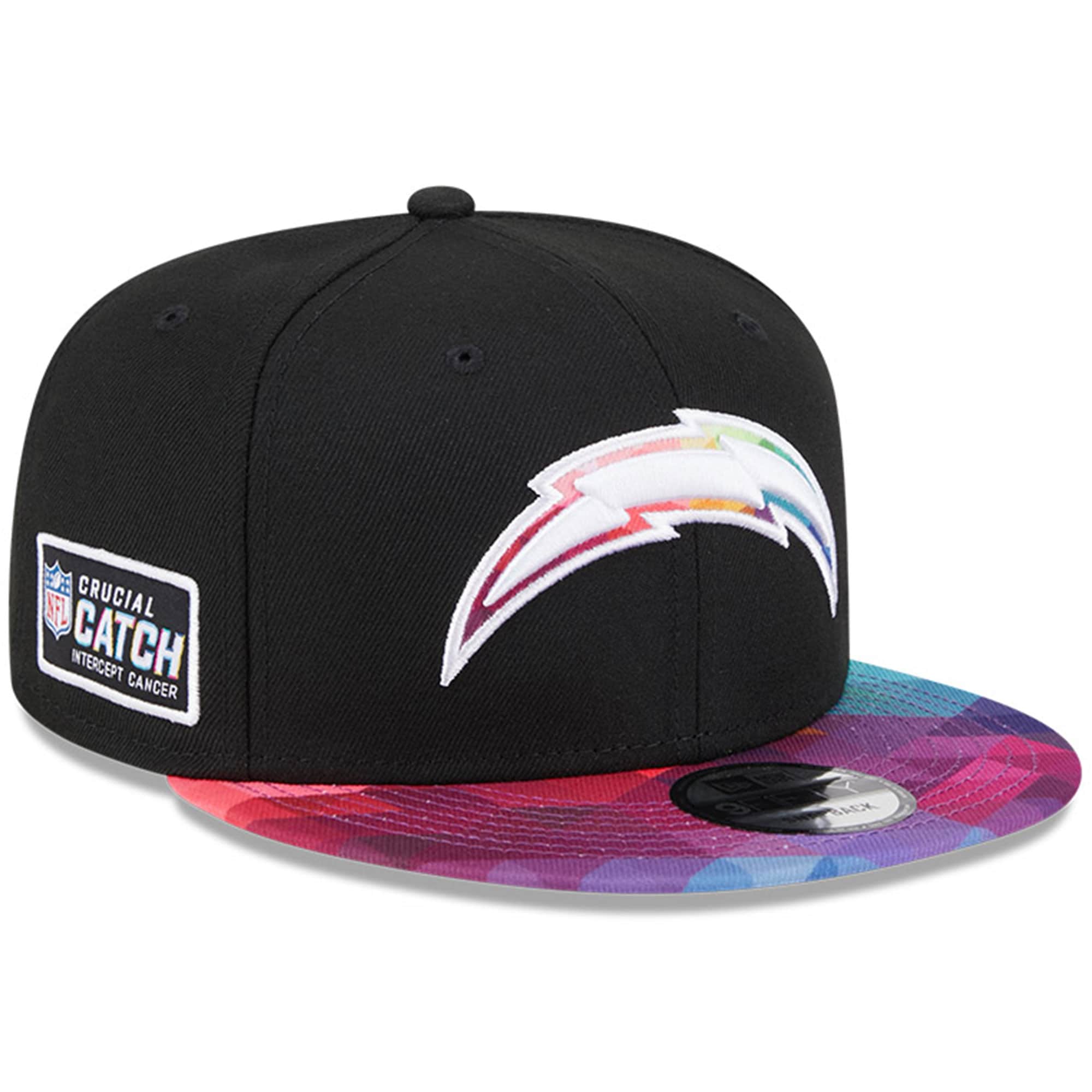 Los Angeles Chargers Men's Black 2023 Crucial Catch 9FIFTY Snapback Hat