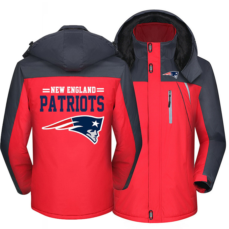 New England Patriots Warm Hoodie Fleece Coat Winter Jacket Coat Ski Suit