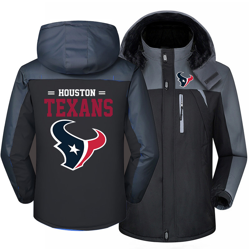 Houston Texans Warm Hoodie Fleece Coat Winter Jacket Coat Ski Suit