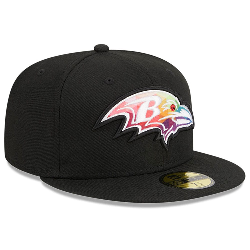 Baltimore Ravens Men's   Black 2023  Crucial Catch 59FIFTY Fitted Hat