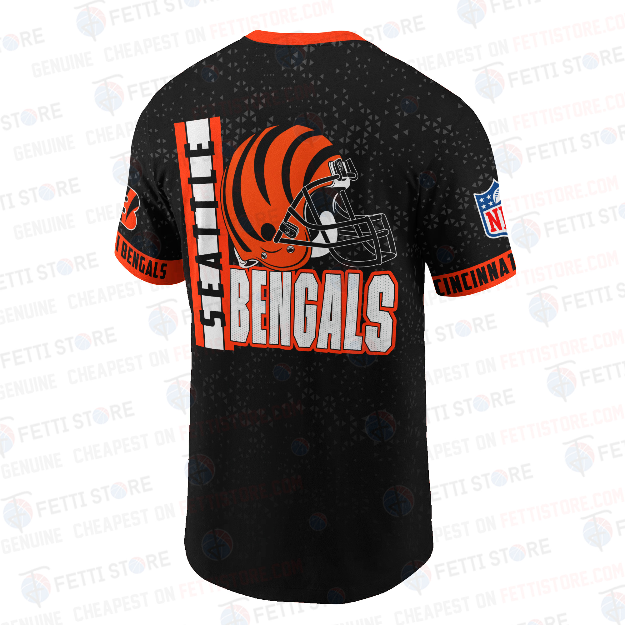 Cincinnati Bengals American Football Leauge Pattern 3D T-Shirt SH1