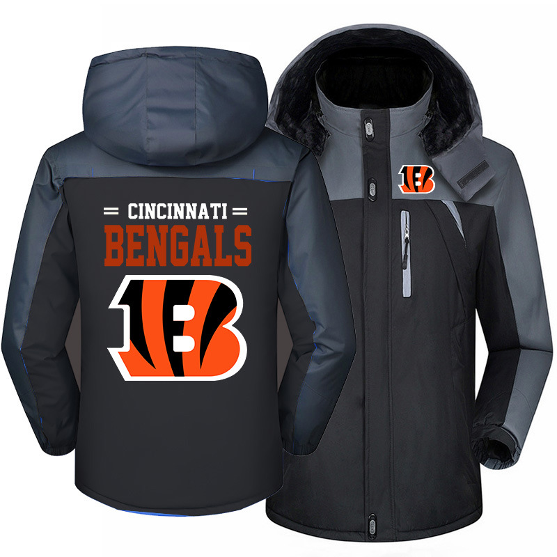 Cincinnati Bengals Warm Hoodie Fleece Coat Winter Jacket Coat Ski Suit