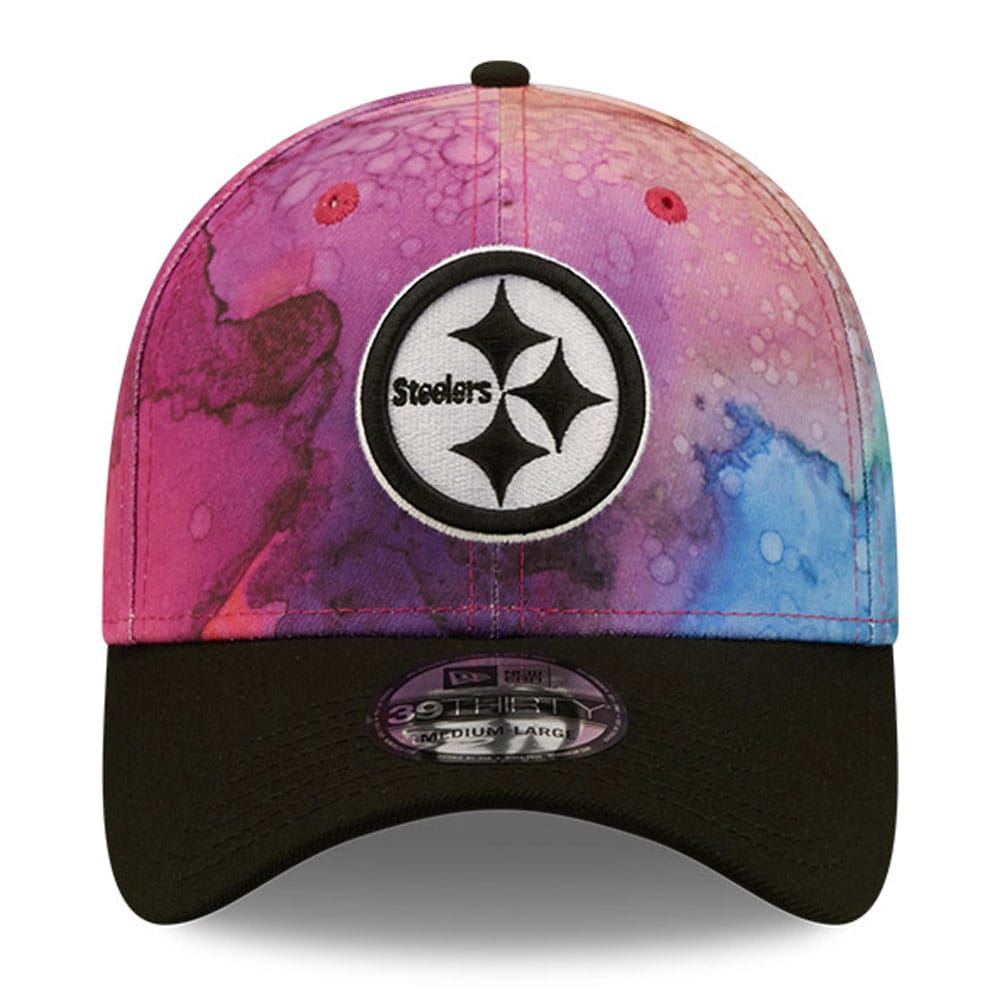 Pittsburgh Steelers Men's Pink/Black 2022 Crucial Catch 39THIRTY Flex Hat