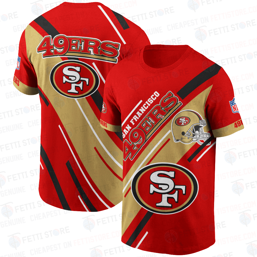 San Francisco 49ers American Football Leauge Pattern 3D T-Shirt SH1 V2