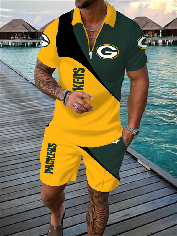 Green Bay Packers Limited Edition Polo Shirt And Shorts Two-Piece Suits