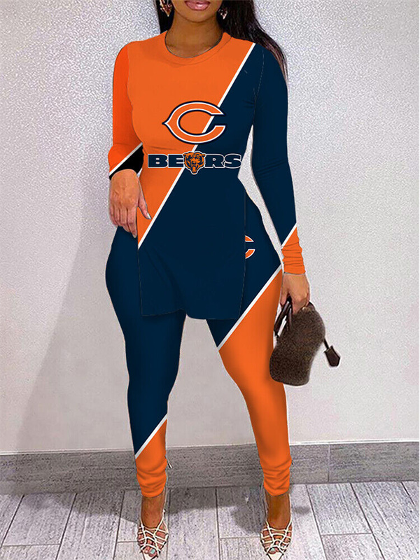 Chicago Bears Limited Edition High Slit Shirts And Leggings Two-Piece Suits