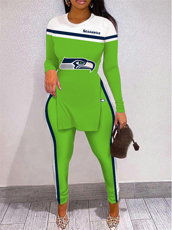 Seattle Seahawks Limited Edition High Slit Shirts And Leggings Two-Piece Suits