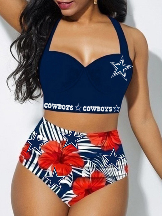 Dallas Cowboys Sexy Print Bikini Swimsuit