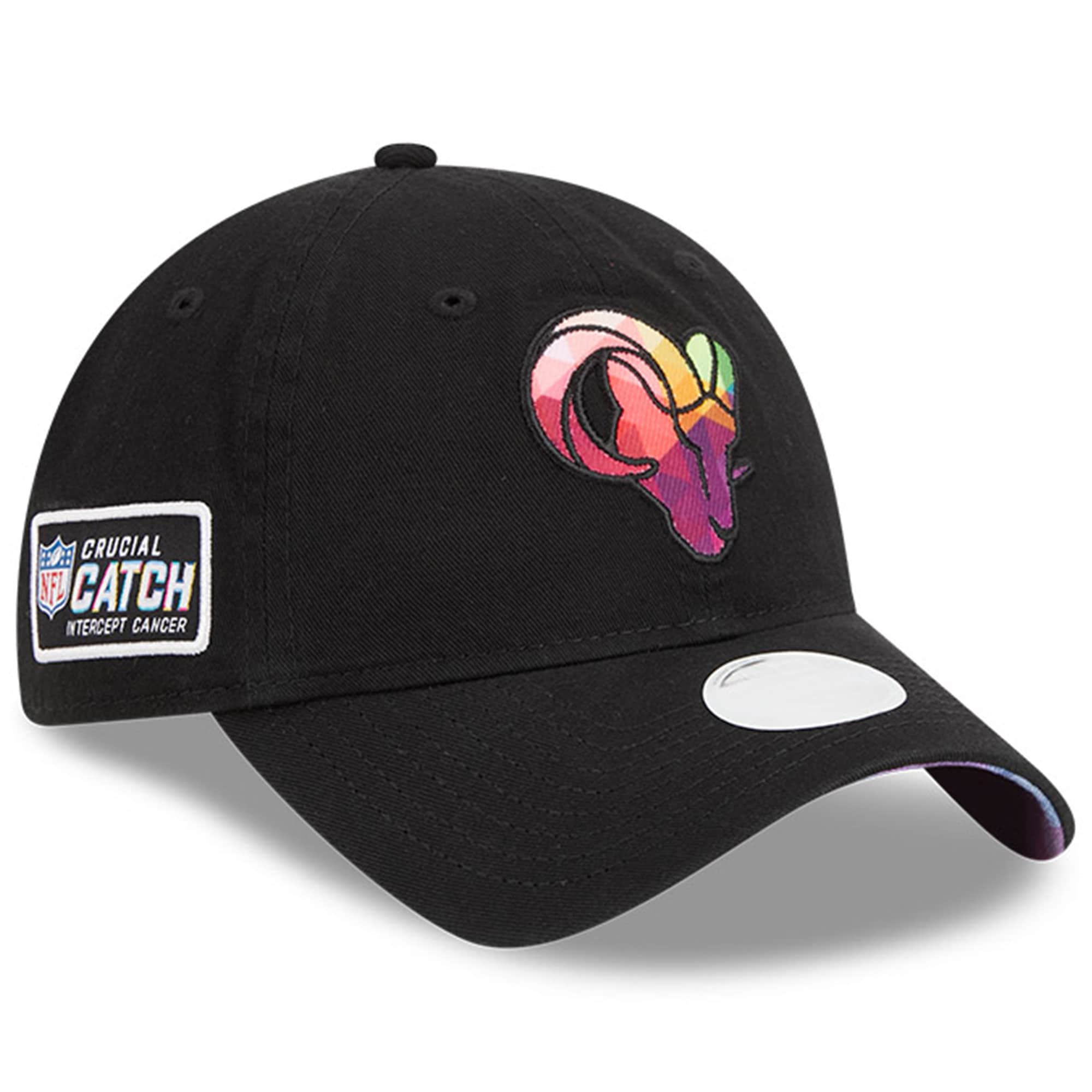 Los Angeles Rams Women's Black 2023 Crucial Catch 9TWENTY Adjustable Hat