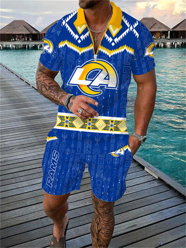 Los Angeles Rams Limited Edition Polo Shirt And Shorts Two-Piece Suits