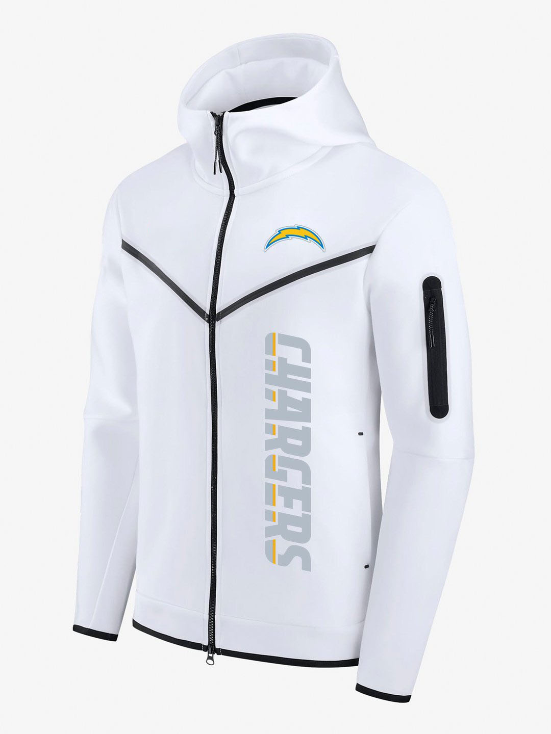 Los Angeles Chargers White Diamond Full-Zip Jacket