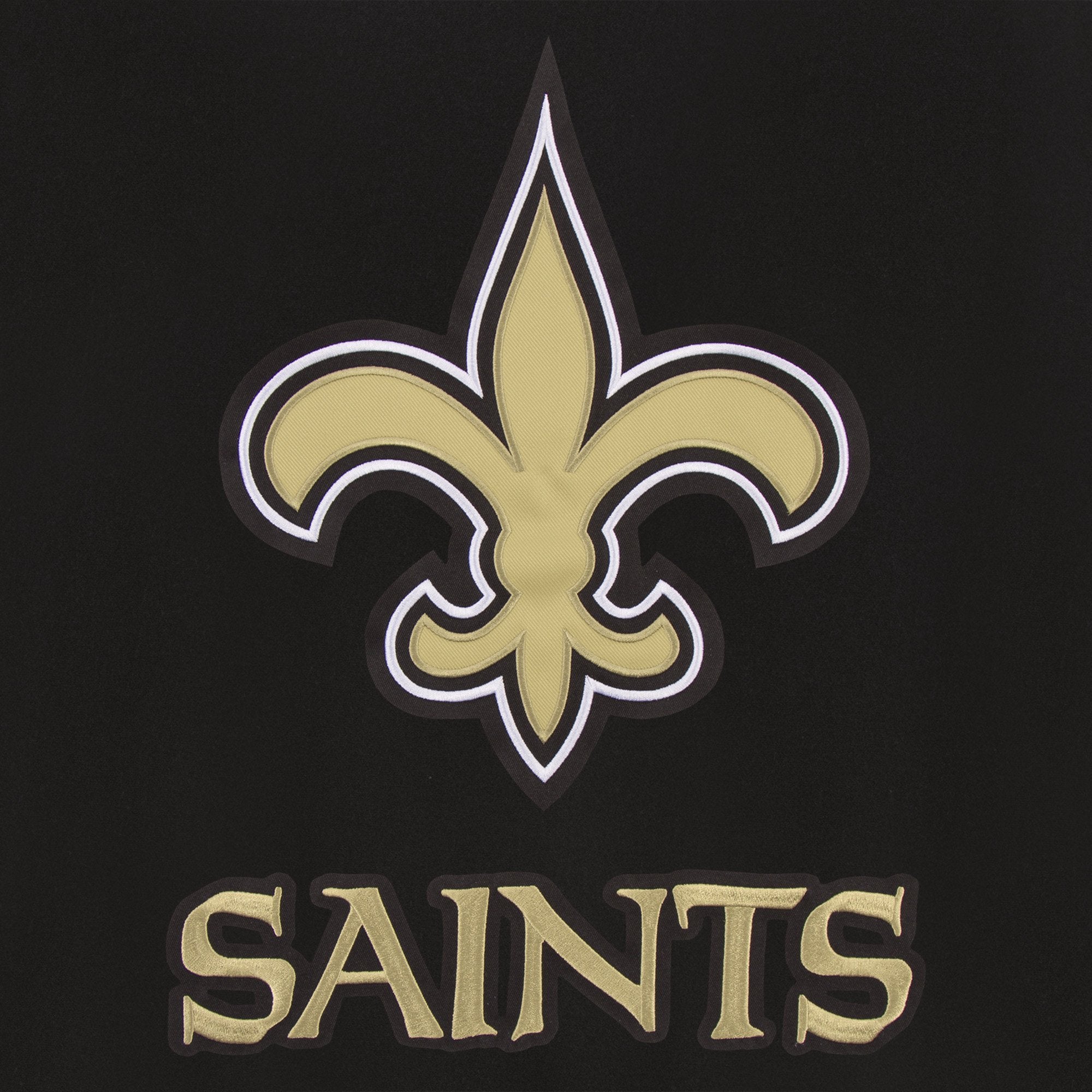 NEW ORLEANS SAINTS REVERSIBLE WOOL JACKET - BLACK