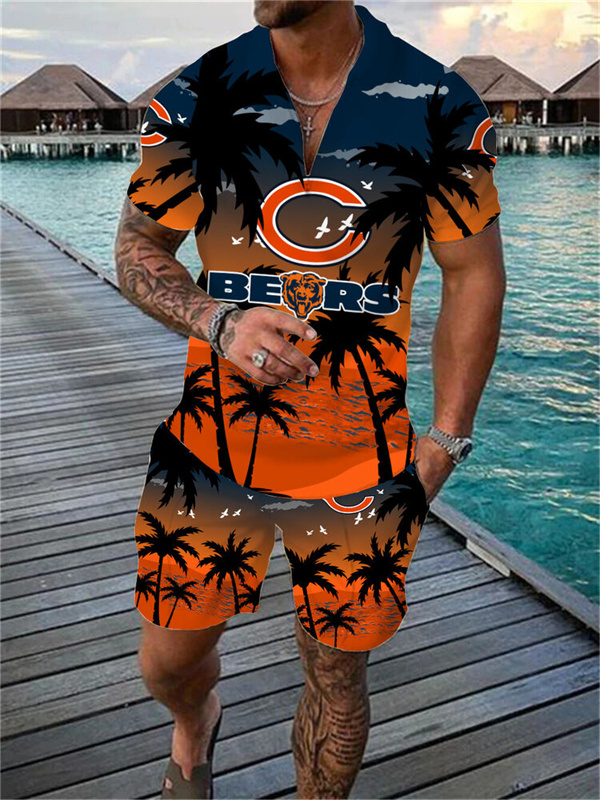 Chicago Bears Limited Edition Polo Shirt And Shorts Two-Piece Suits