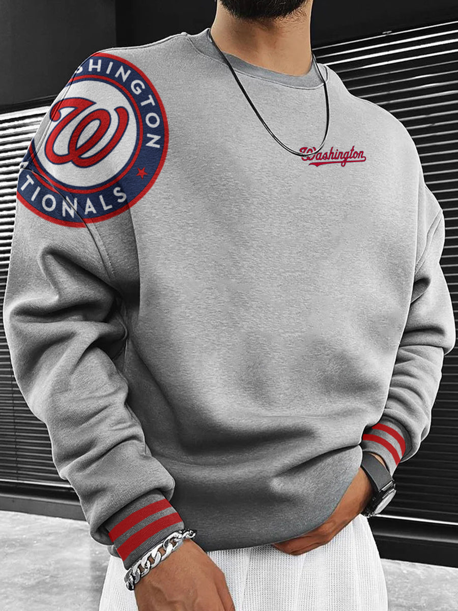 Washington Nationals Fashion Men's Crewneck Sweatshirt