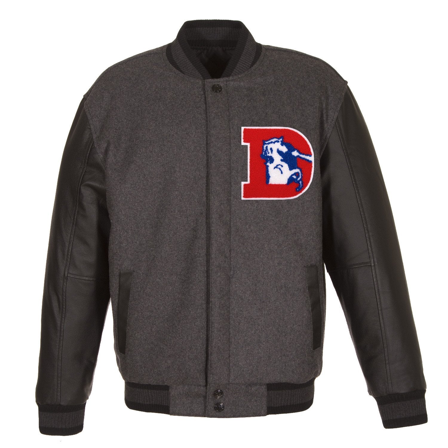 Denver Broncos Reversible Wool and Leather Jacket
